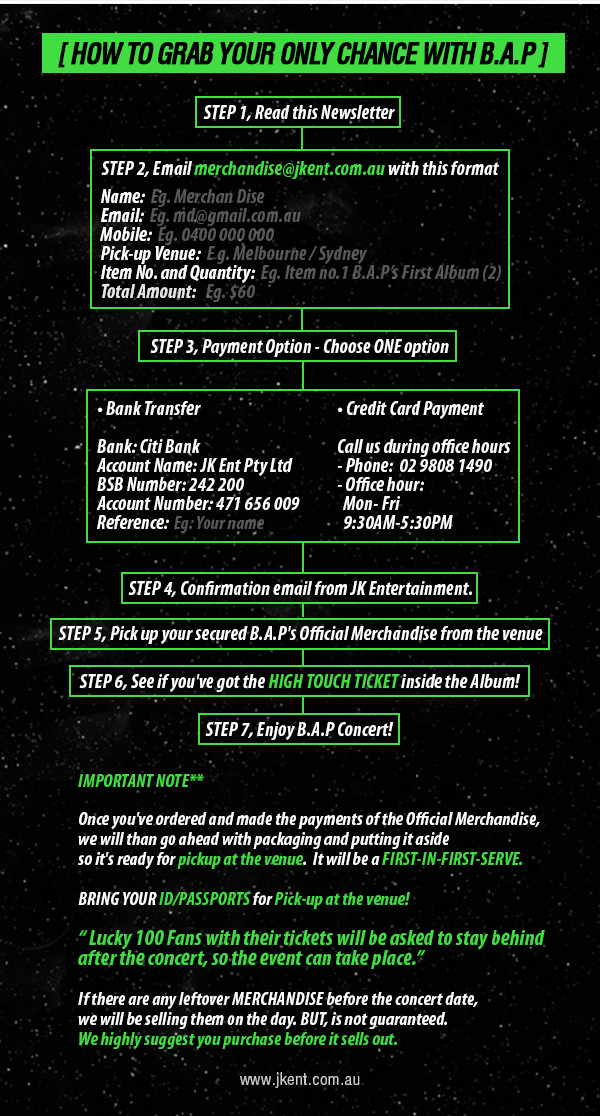 B.A.P LIVE ON EARTH 2014 AUSTRALIA ATTACK!! Ticket Information is now available! 